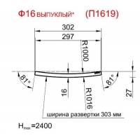 Панель радиусная (гнутая) Ф16-16, толщина 16мм