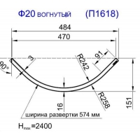 Панель радиусная (гнутая) Ф20-18, толщина 18мм