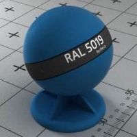 RAL 5019 краска для фасадов МДФ капри-синяя