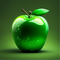 FGH-0009 Зеленое яблоко глянец пленка ПВХ для фасадов МДФ и стеновых панелей